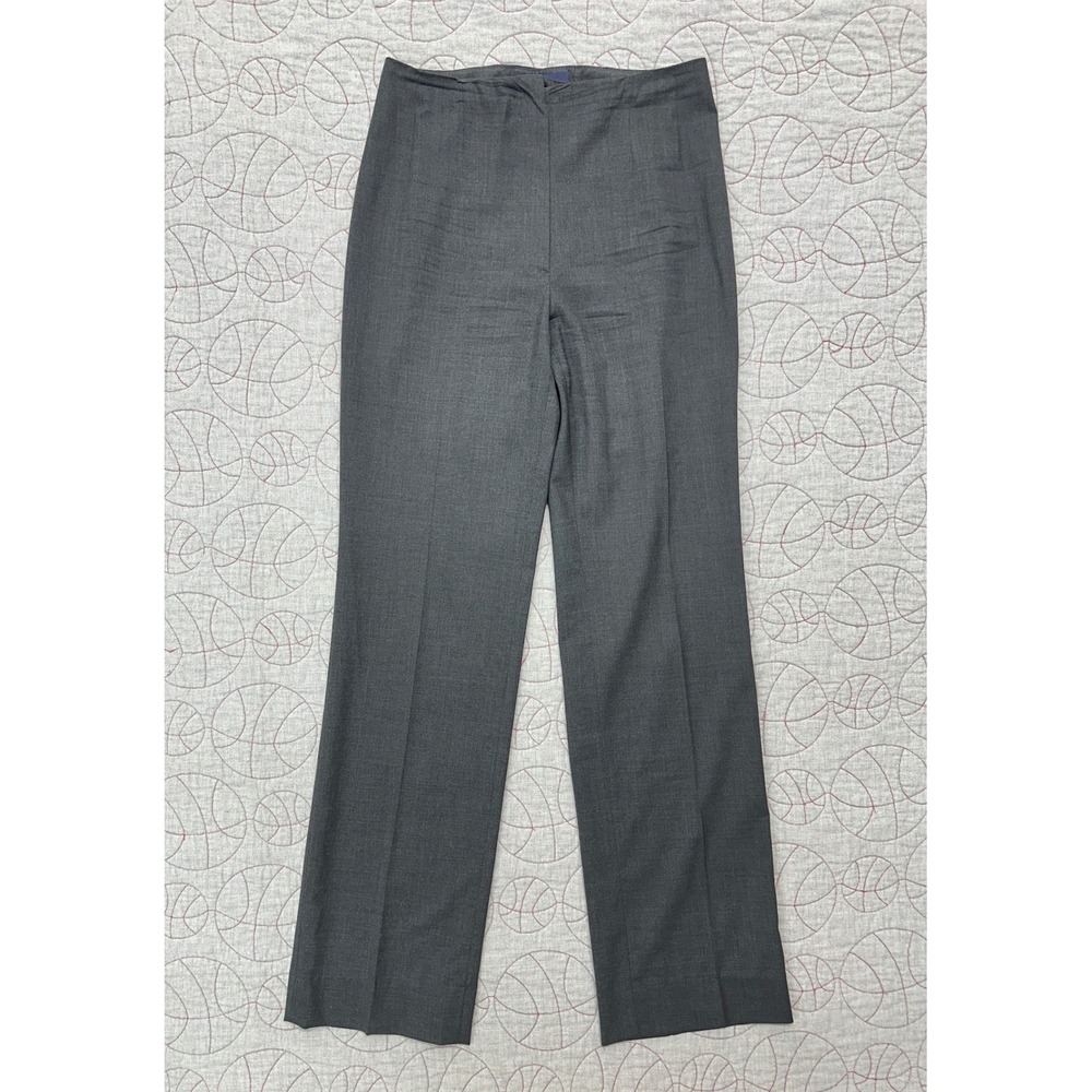 Piazza Sempione Dress Pants Gray Wool Blend Flat Front / Women's IT 40